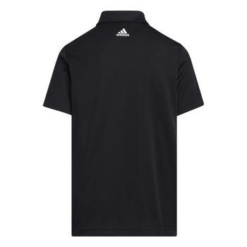 adidas Boys 3 Stripe Golf Polo Shirt - Black - main image