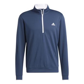 adidas Lightweight Quarter Zip Golf Sweater - Crew Navy