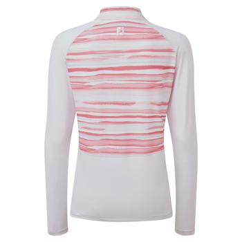 FootJoy Womens Half-Zip Jersey Watercolour Golf  Midlayer Sweater - White - main image