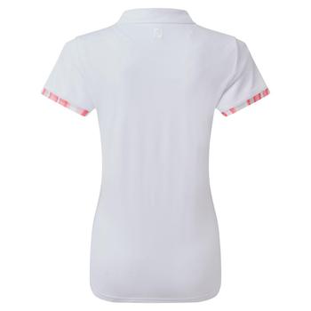 FootJoy Womens Watercolour Trim Pique Golf Polo Shirt - White - main image