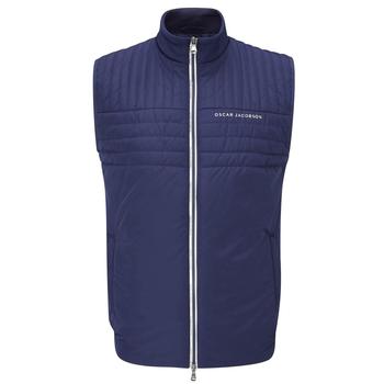 Oscar Jacobson Hodgson Padded Full Zip Golf Gilet - Navy - main image