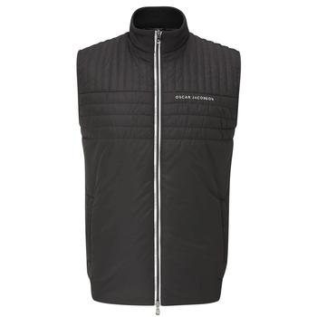 Oscar Jacobson Hodgson Padded Full Zip Golf Gilet - Black - main image