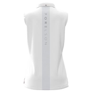 Forelson Stow Ladies Button Sleeveless Golf Polo Shirt - White - main image