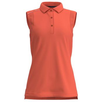 Forelson Stow Ladies Button Sleeveless Golf Polo Shirt - Coral-image