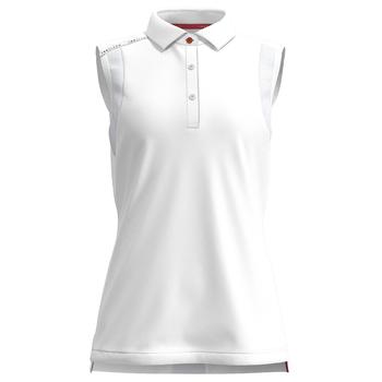 Forelson Stow Ladies Button Sleeveless Golf Polo Shirt - White - main image