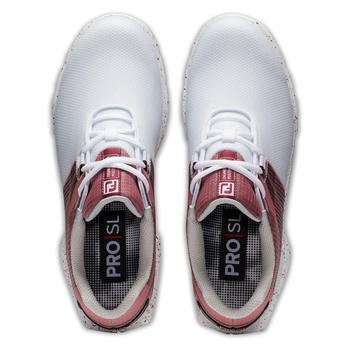 FootJoy Pro SL Sport Womens Golf Shoes - White/Black/Burgundy