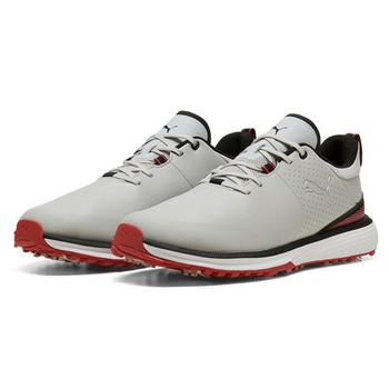 Puma Fusion Grip ST Golf Shoes -  Ash Grey/Puma Black/Candy Apple - main image