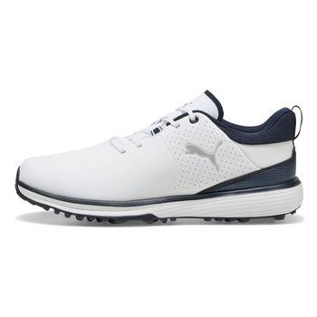 Gold Gear Direct - Fusion Grip ST Golf Shoes -  Puma White/Puma Silver/Deep Navy