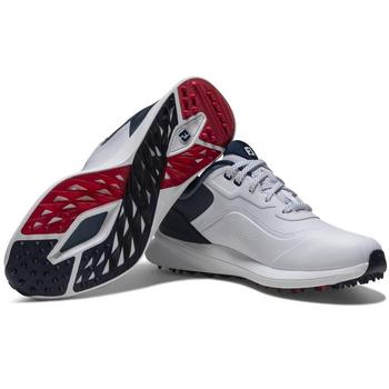 FootJoy Pro SL Golf Shoes - White/Blue/Red - main image