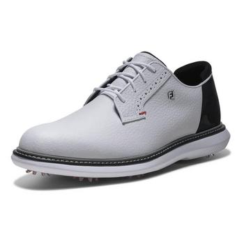 FootJoy Traditions Blucher Golf Shoes - White/Black/Red - main image