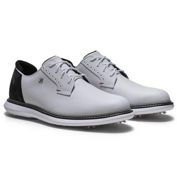FootJoy Traditions Blucher Golf Shoes - White/Black/Red - main image