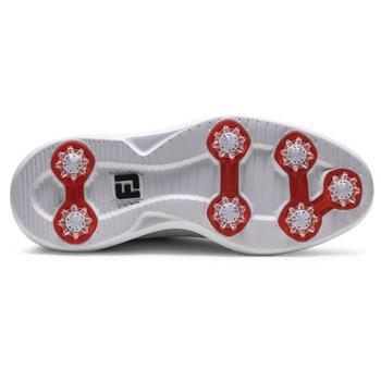 FootJoy Traditions Blucher Golf Shoes - White/Black/Red - main image
