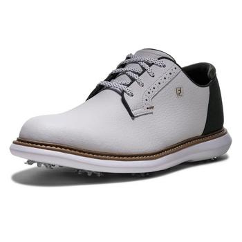 FootJoy Traditions Blucher Golf Shoes - White/Green - main image