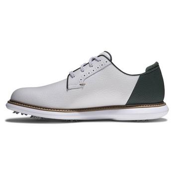 FootJoy Traditions Blucher Golf Shoes - White/Green - main image