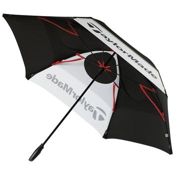 TaylorMade Double Canopy 68' Golf Umbrella - Black/White - main image