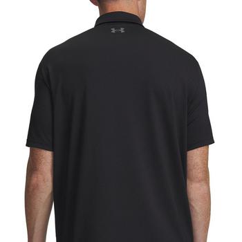 Under Armour UA Matchplay Golf Polo Shirt - Black/Castlerock - main image