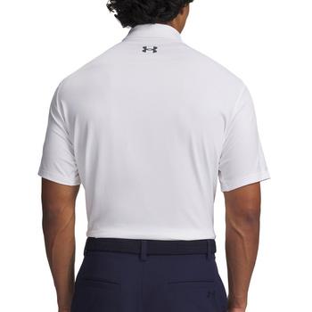 Under Armour UA Matchplay Golf Polo Shirt - White/Pitch Grey - main image