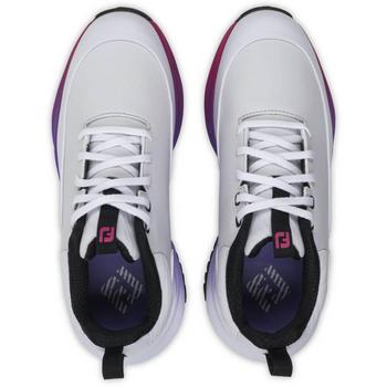 FootJoy Tour Rival Womens Golf Shoes - White/Silver/Pink - main image