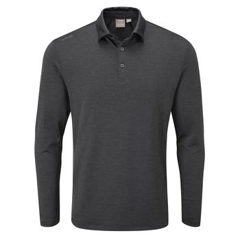 Ping Angus Long Sleeve Golf Polo Shirt - Asphalt - main image