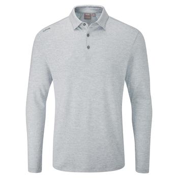 Ping Angus Long Sleeve Golf Polo Shirt - Scuba Blue - main image
