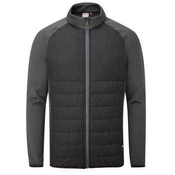 Ping Arlo Quilted Hybrid Golf Jacket - Black/Asphalt - main image