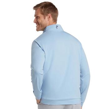 Ashworth French Terry 1/4 Zip Golf Sweater - Chambray Blue - main image