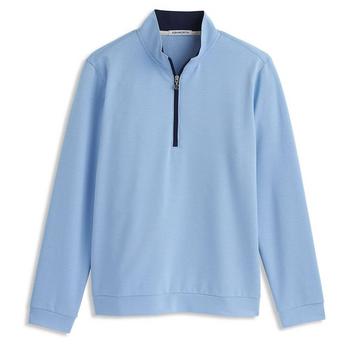 Ashworth French Terry 1/4 Zip Golf Sweater - Chambray Blue