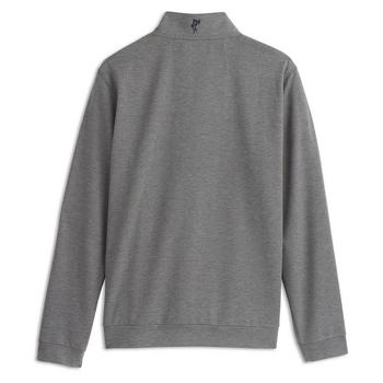 Ashworth French Terry 1/4 Zip Golf Sweater - Heather Grey - main image