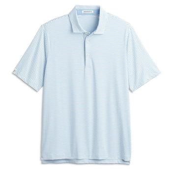 Ashworth Striped Tech Golf Polo - White/Chambray - main image