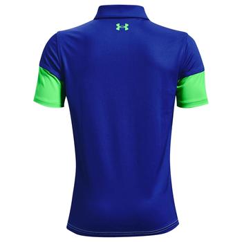 Under Armour Boys Performance Blocked Golf Polo Shirt - Blue - main image