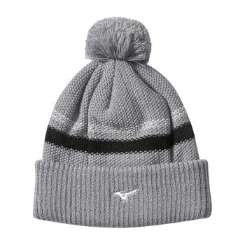 Mizuno Breathe Thermo Pom Pom Bobble Hat - Grey - main image