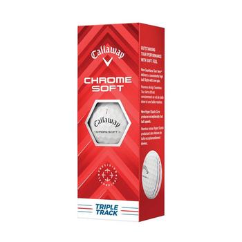 Callaway Chrome Soft Triple Track Golf Balls - White - 3 Ball Sleeve