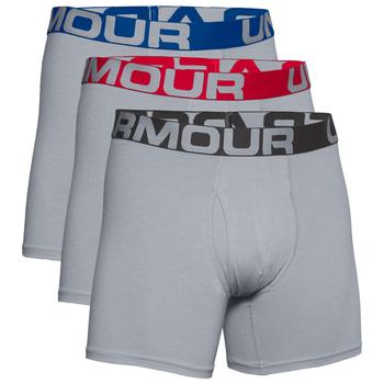 Under Armour Charged Cotton 6'' Boxerjock - 3 Pack - Mod Gray/Medium Heather