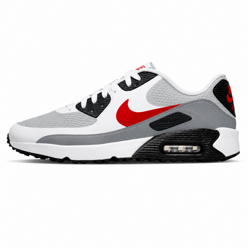 Nike Air Max 90 G Golf Shoes - White/Fire Red/Smoke Grey - main image