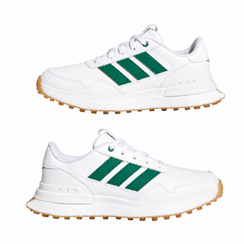 adidas S2G Junior Golf Shoes - White/Green/Gum - main image
