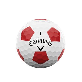 Callaway Chrome Soft Truvis Golf Balls - White/Red - main image