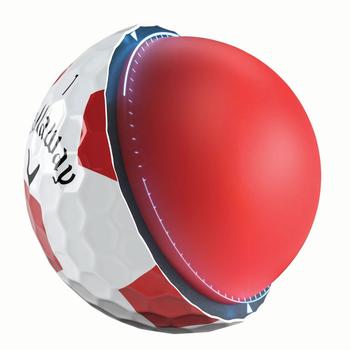 Callaway Chrome Soft Truvis Golf Balls - White/Red - main image