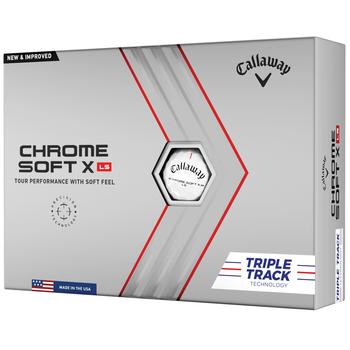 Callaway Chrome Soft X LS Triple Track Golf Balls - White - main image