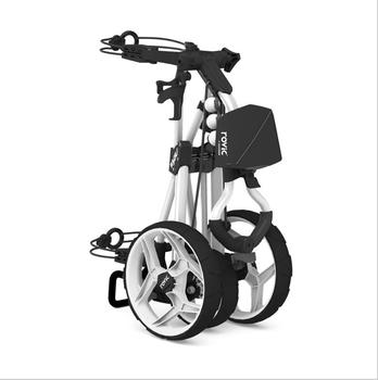 Clicgear Rovic RV3J Junior Golf Trolley - Arctic/White folded - main image