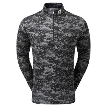 Footjoy Cloud Camo Print Midlayer Golf Sweater - Black - main image