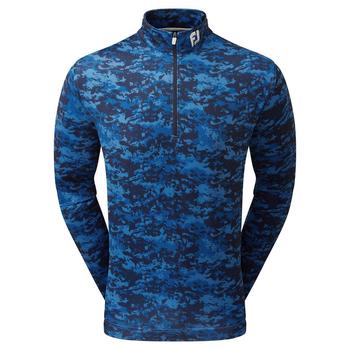 Footjoy Cloud Camo Print Midlayer Golf Sweater - Navy - main image