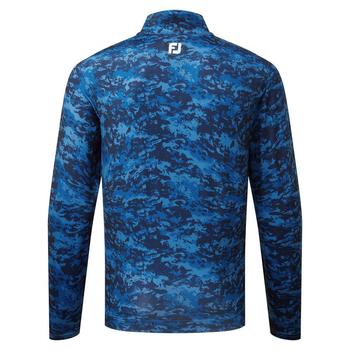 Footjoy Cloud Camo Print Midlayer Golf Sweater - Navy - main image