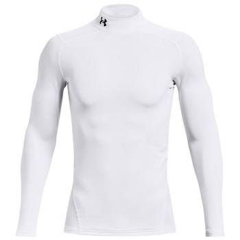 Gold Gear Direct - Under Armour ColdGear Compression Golf Mock Baselayer - White