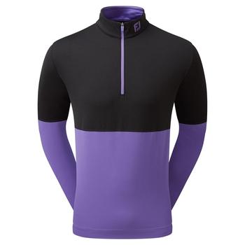 FootJoy Colour Block Midlayer Golf Sweater - Black/Violet - main image