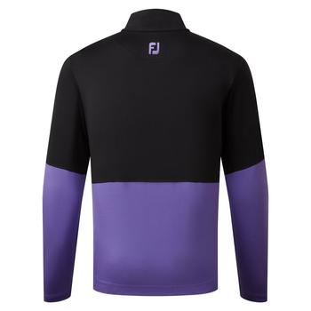 FootJoy Colour Block Midlayer Golf Sweater - Black/Violet - main image