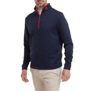 FootJoy Diamond Jacquard Chill-Out Golf Sweater - Navy - main image