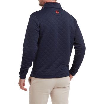 FootJoy Diamond Jacquard Chill-Out Golf Sweater - Navy - main image