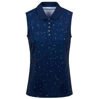 Rohnisch Direction Sleeveless Golf Polo Shirt - Navy Micro Spot - main image