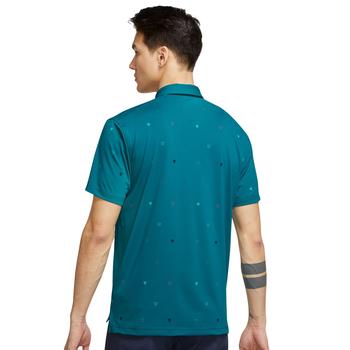 Nike Dri-Fit Player Printed Golf Polo Shirt - Bright Spruce/Silver - main image