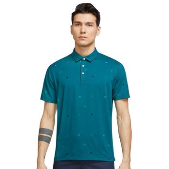 Nike Dri-Fit Player Printed Golf Polo Shirt - Bright Spruce/Silver - main image